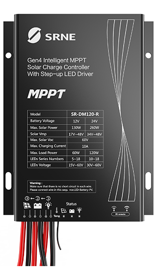 Contrôleur de charge solaire SRNE MPPT Gen4 DM120